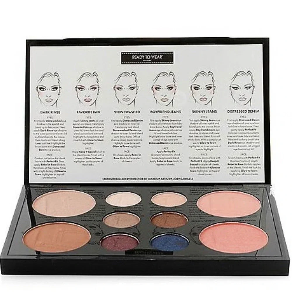 Ready to Wear NY‎ Denim Collection Full Face Palette Blush Bronzer Eyeshadow NIB